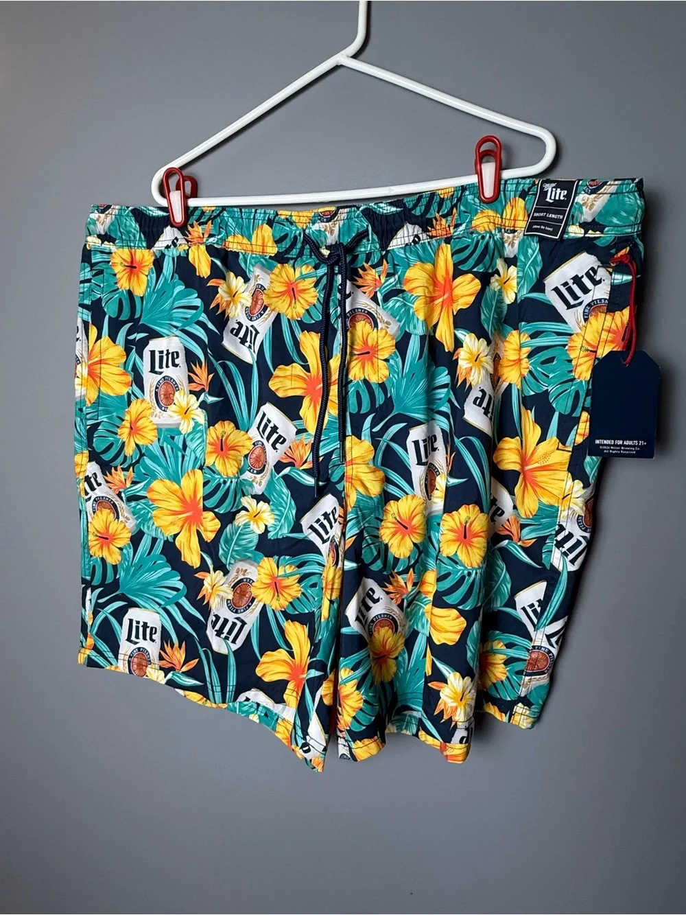 Lite Beer By Miller NWT Mens Swim Shorts/Trunks Sz 3XB